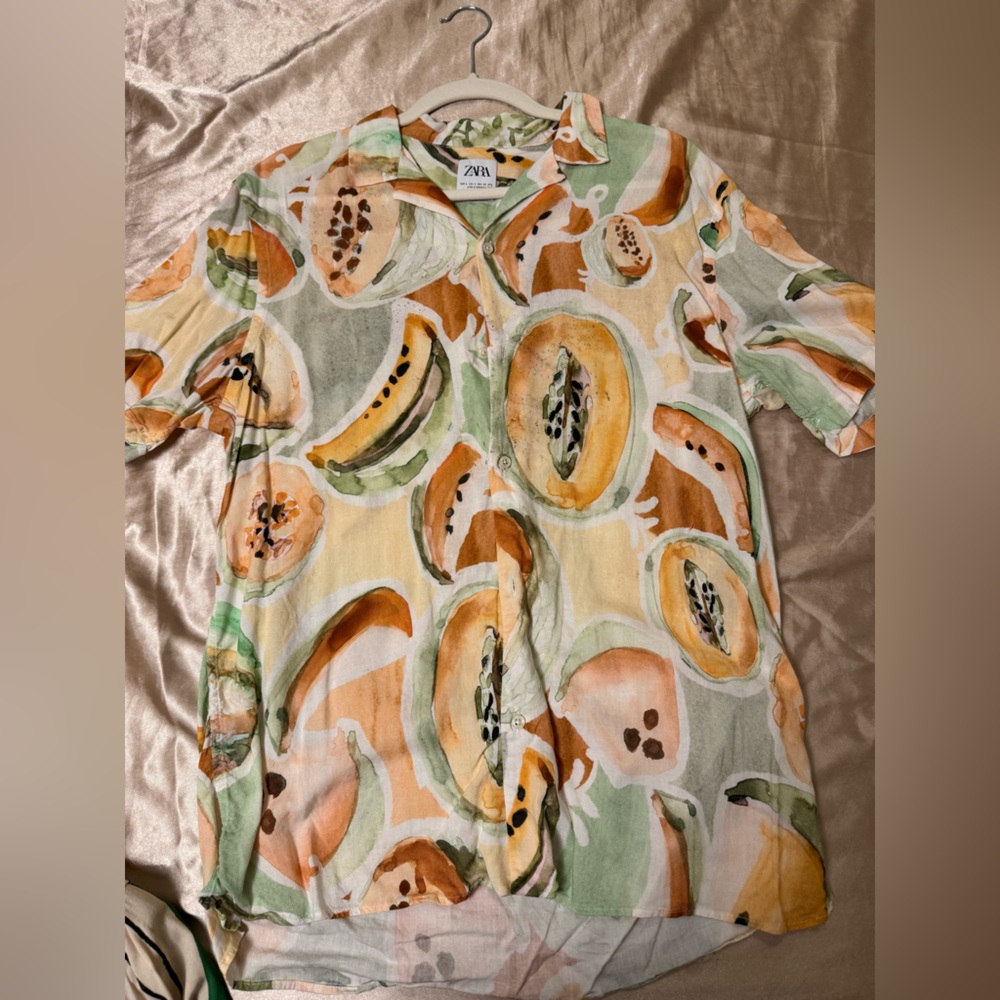Zara Multicolor Abstract Print Shirt